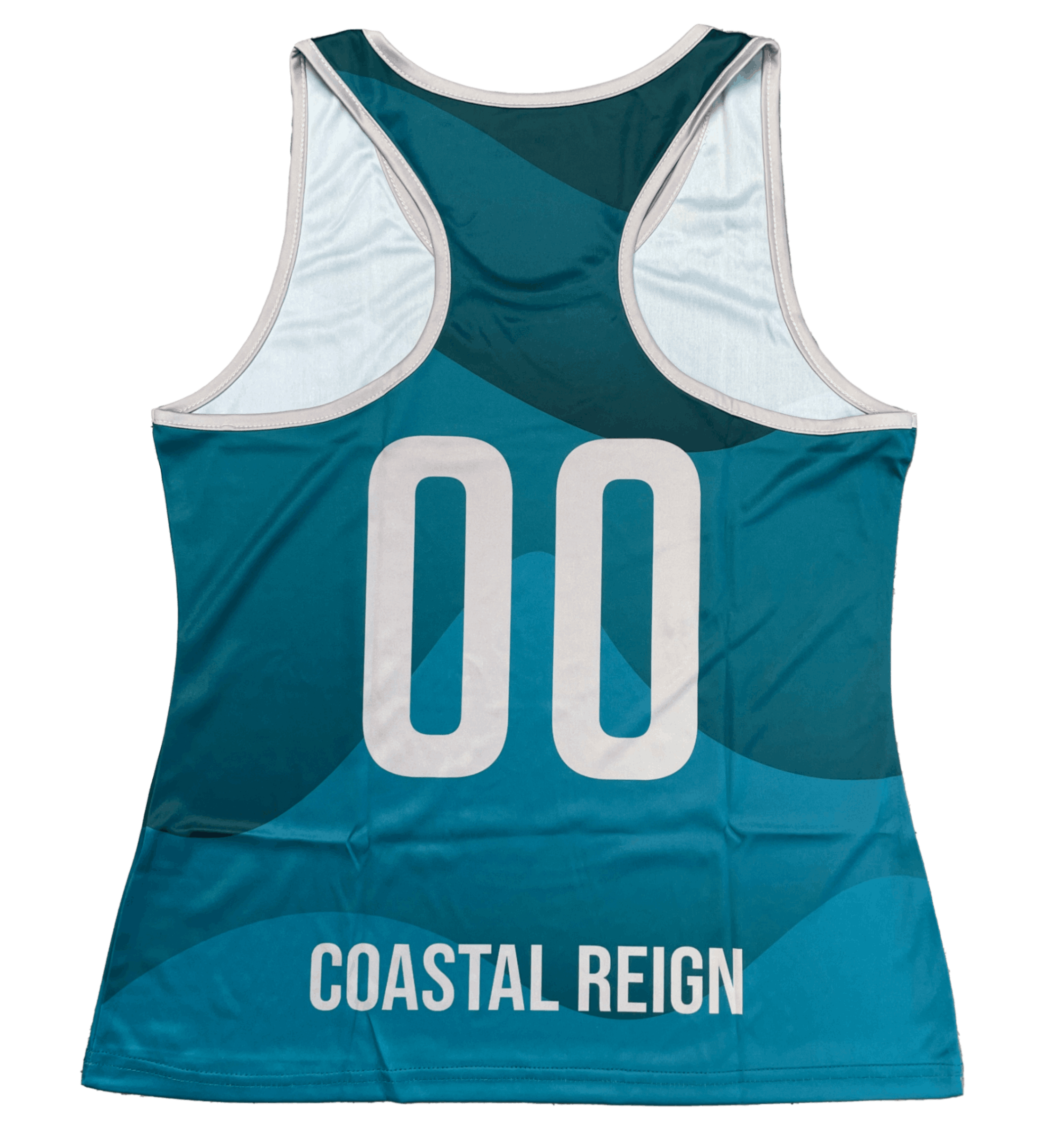 Custom Sublimated Womens Racerback Tank Top Coastal Reign